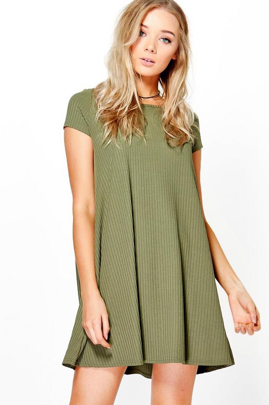 Alicia Cap Sleeve Swing Dress